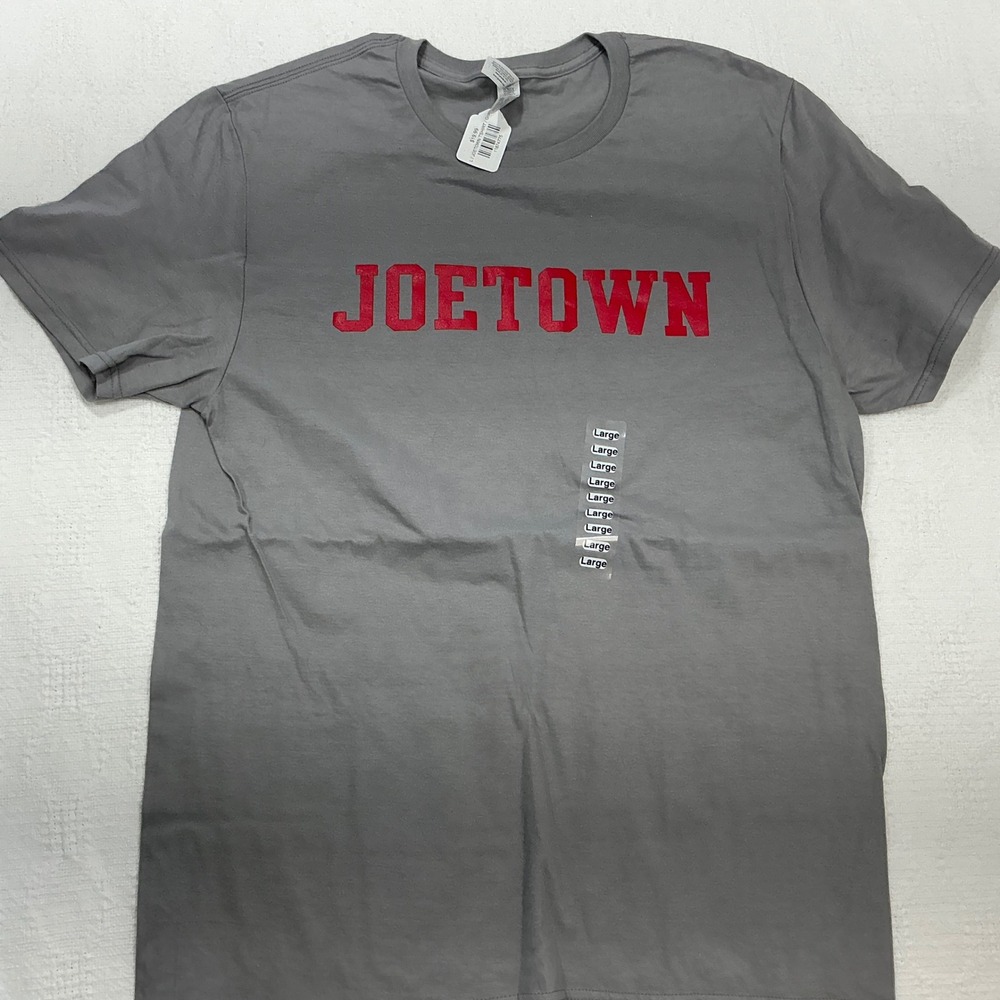 Jerzees Joetown CSB SJU T-Shirt Mens Large Gray Red Short Sleeve Crew Neck‎ NEW